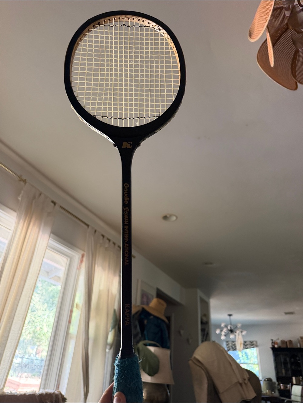 Kappa Black and Gold Badminton Racket with Wrapped Grip